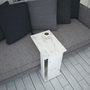 Hanah Home Mesa Auxiliar Pasific C Blanco y Negro 30x43x61cm Tablero Melamina 18mm